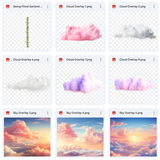 Daydreamer Background, Overlay & Brushes Asset Pack