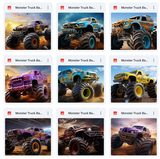 Ultimate Monster Truck Background Bundle