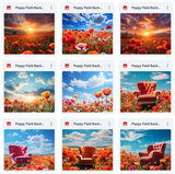 Ultimate Poppy Field Background Bundle