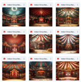 Ultimate Indoor Circus Background Bundle