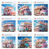 Ice Cream Truck Background & Overlay Asset Pack