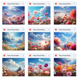 Ultimate Fairy Flower Fields Background Bundle