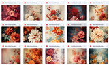 Ultimate Rich Florals Portrait Background Bundle - Meg Bitton Productions