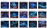 Ultimate Night Sky Portrait Background Bundle