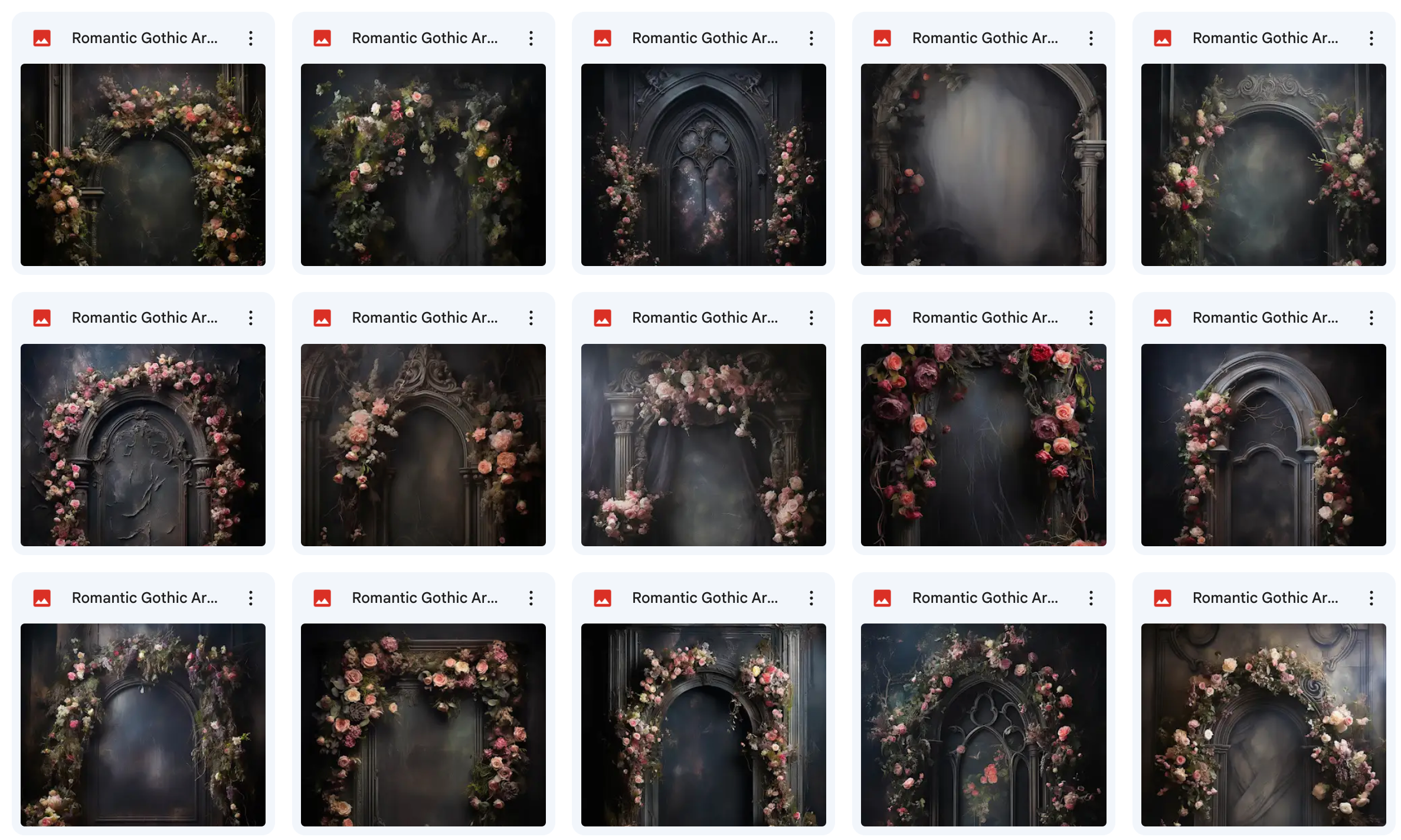 Ultimate Romantic Gothic Arches Background Bundle - Meg Bitton Productions