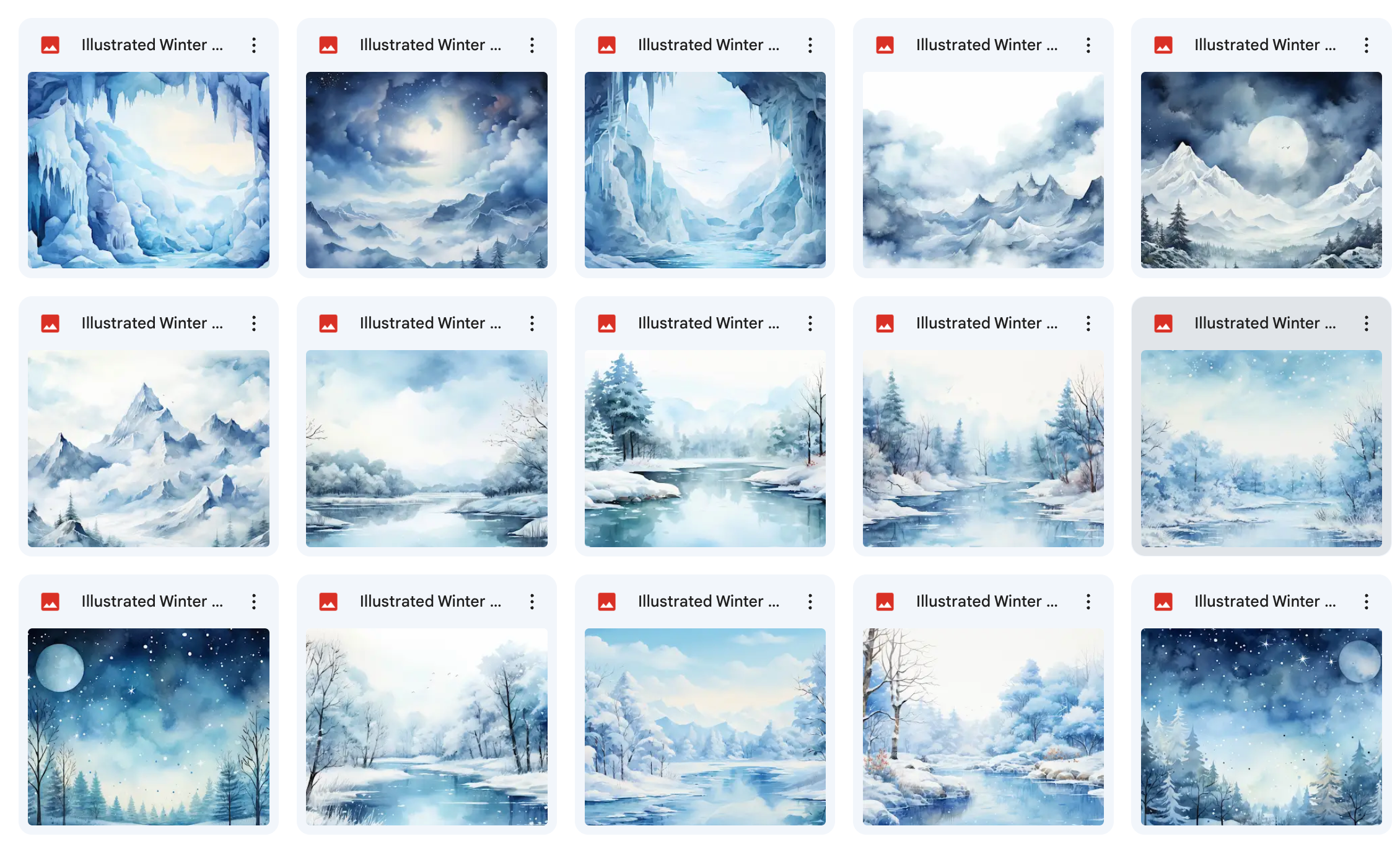 Ultimate Illustrated Winter Landscape Background Bundle - Meg Bitton Productions