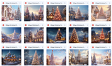 Ultimate Village Christmas Tree Background Bundle - Meg Bitton Productions