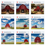 Ultimate Big Red Barn Background Bundle