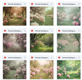 Ultimate Peonies Background Bundle