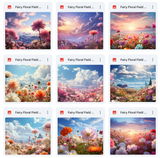 Ultimate Fairy Flower Fields Background Bundle