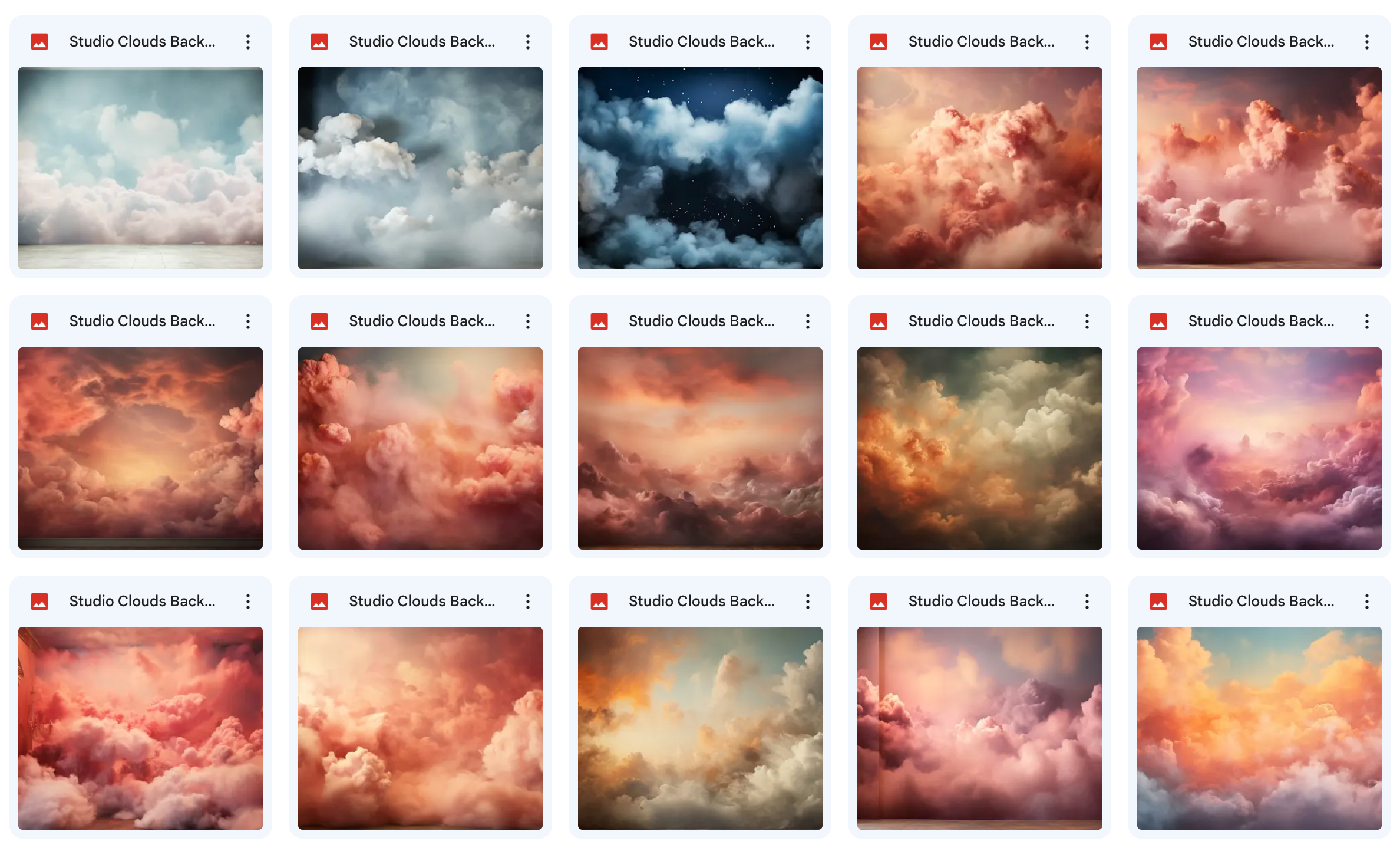 Ultimate Studio Clouds Background Bundle - Meg Bitton Productions