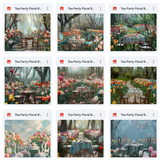 Tea Party Background, Overlays, Subject, & Brushes Asset Pack