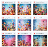 Ultimate Spring Wildflowers Portrait Background Bundle