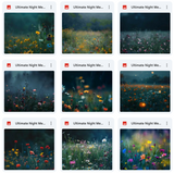 Ultimate Night Meadows Background Bundle