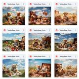 Teddy Bear Picnic Background & Overlay Asset Pack