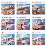 Ice Cream Truck Background & Overlay Asset Pack