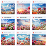 Ultimate Fairy Flower Fields Background Bundle