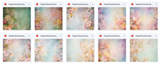 Grand Pastel Floral Portrait Background Bundle - Meg Bitton Productions