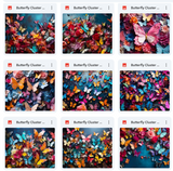 Ultimate Butterfly Cluster Background Bundle