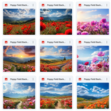 Ultimate Poppy Field Background Bundle