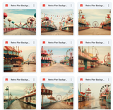 Ultimate Retro PIer Background Bundle