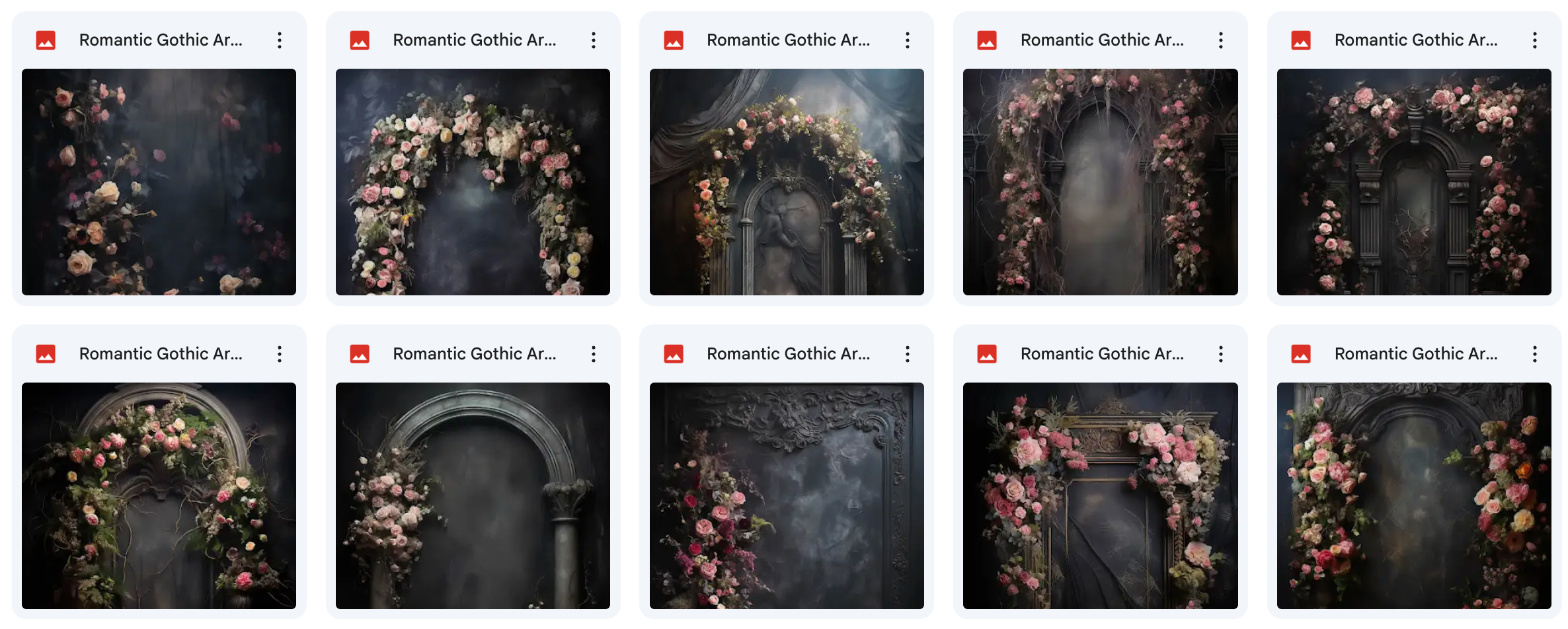 Ultimate Romantic Gothic Arches Background Bundle - Meg Bitton Productions