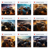 Ultimate Monster Truck Background Bundle