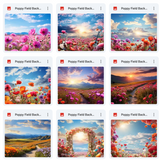 Ultimate Poppy Field Background Bundle