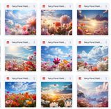 Ultimate Fairy Flower Fields Background Bundle