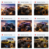 Ultimate Monster Truck Background Bundle