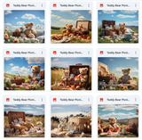 Teddy Bear Picnic Background & Overlay Asset Pack