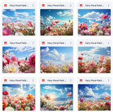 Ultimate Fairy Flower Fields Background Bundle