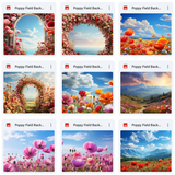 Ultimate Poppy Field Background Bundle