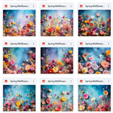 Ultimate Spring Wildflowers Portrait Background Bundle