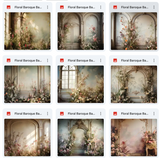 Ultimate Floral Baroque Background Bundle