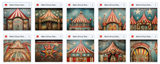 Magical Retro Circus Textures