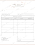 Invoice Form Template