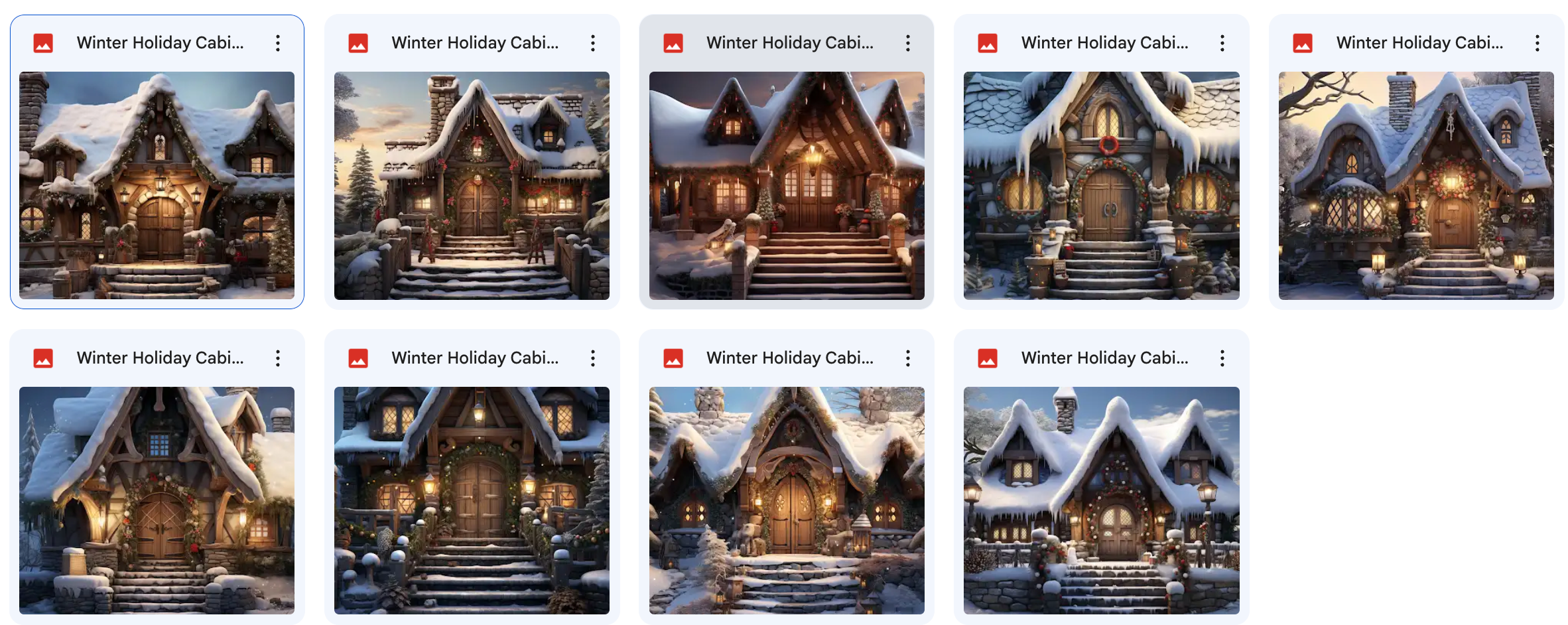 Winter Holiday Cabin Background Bundle - Meg Bitton Productions