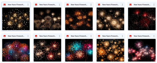 Magical New Years Fireworks Overlays - Meg Bitton Productions
