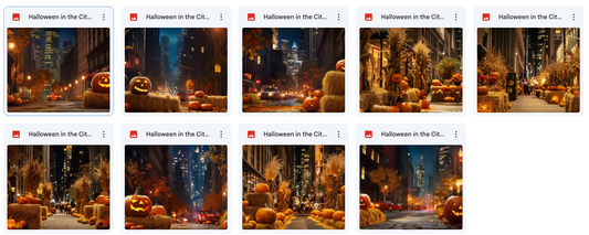 Halloween in the City Background Bundle - Meg Bitton Productions