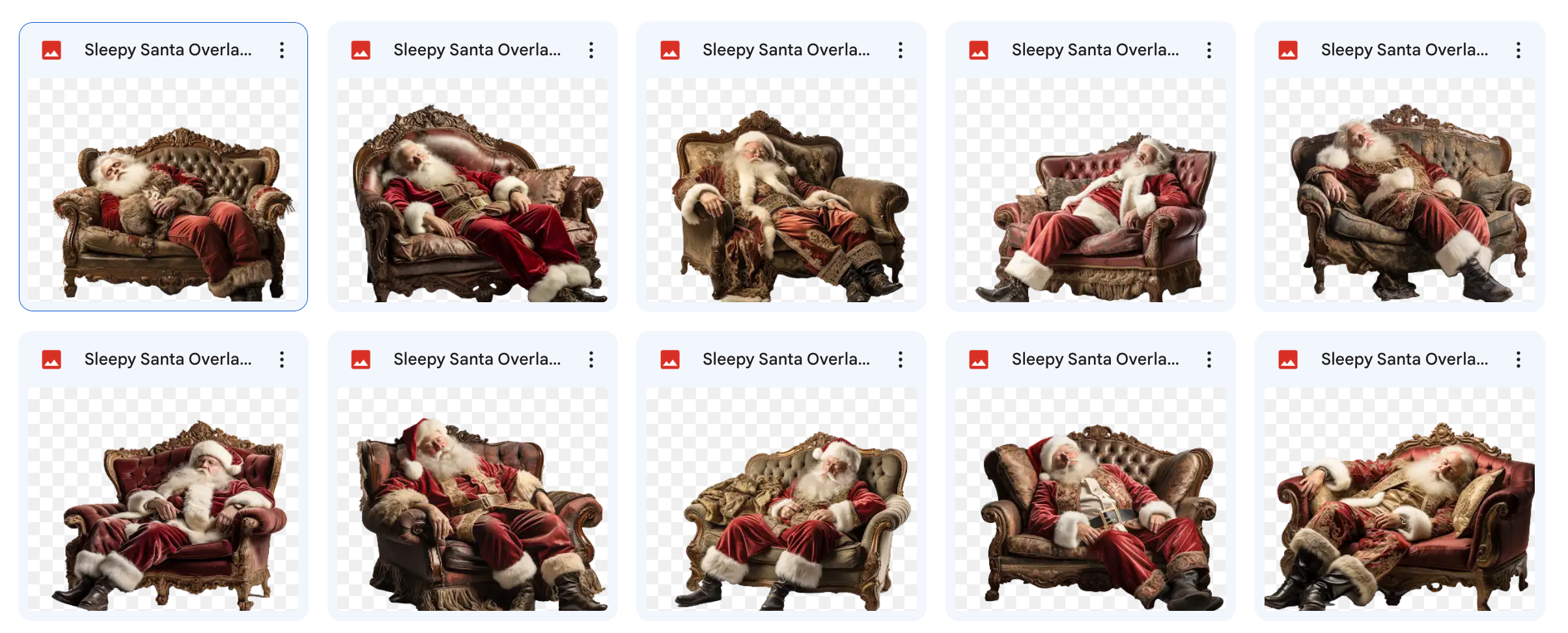 Magical Sleepy Santa Overlays - Meg Bitton Productions