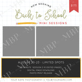 Back to School Mini Session Template #3