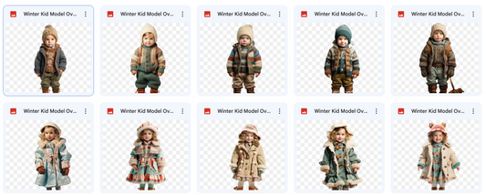 Winter Kids Model Overlays - Meg Bitton Productions
