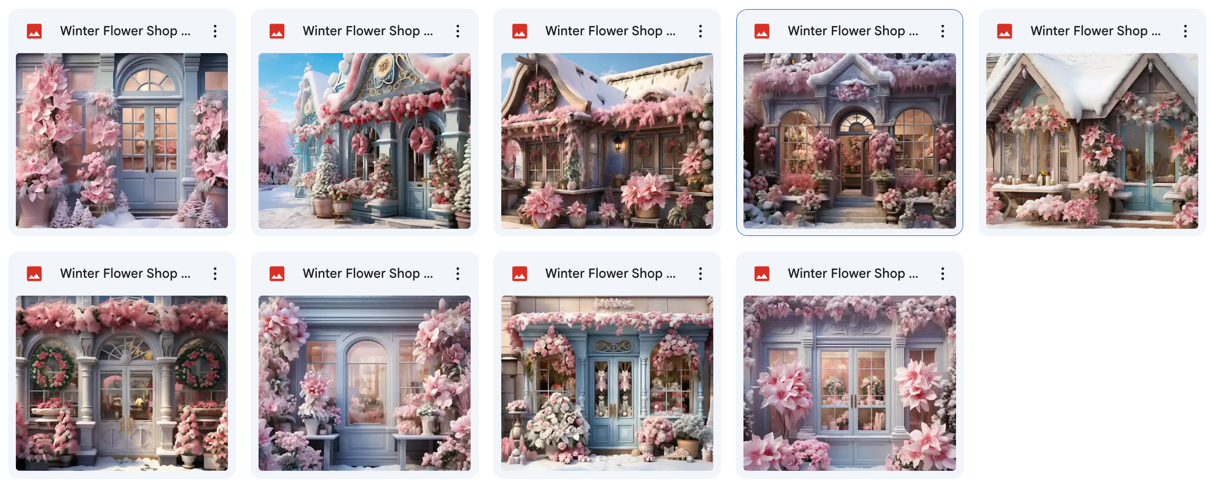 Winter Flower Shop Background Bundle - Meg Bitton Productions