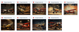 Vintage Airplanes Background Bundle - Meg Bitton Productions