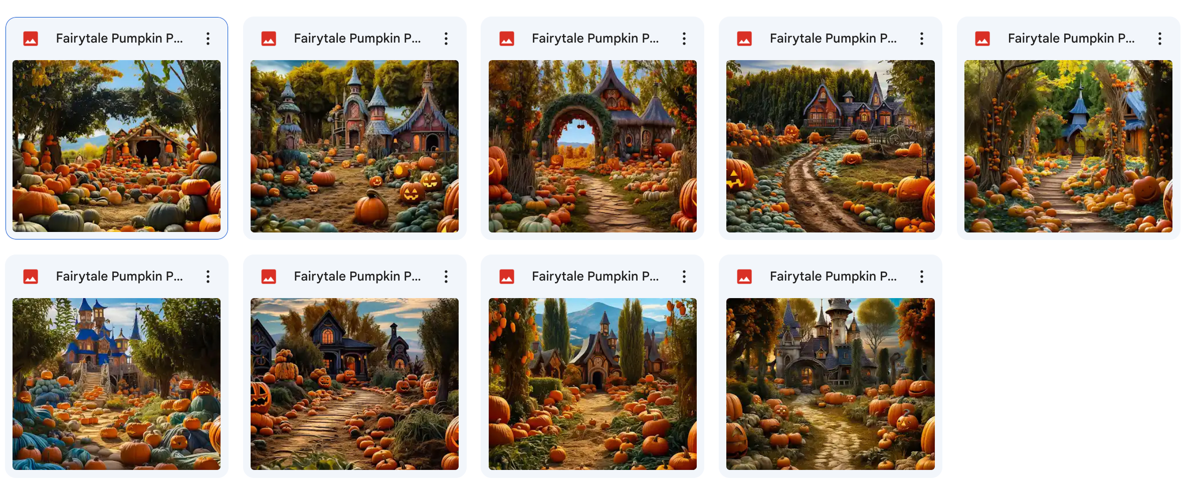 Fairytale Pumpkin Patch Background Bundle - Meg Bitton Productions