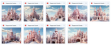 Peppermint Castle Background Bundle - Meg Bitton Productions