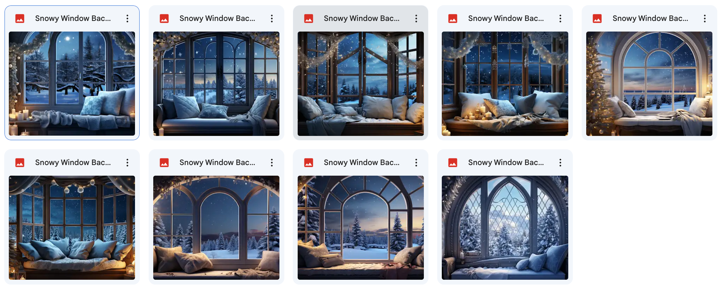 Snowy Window Background Bundle - Meg Bitton Productions