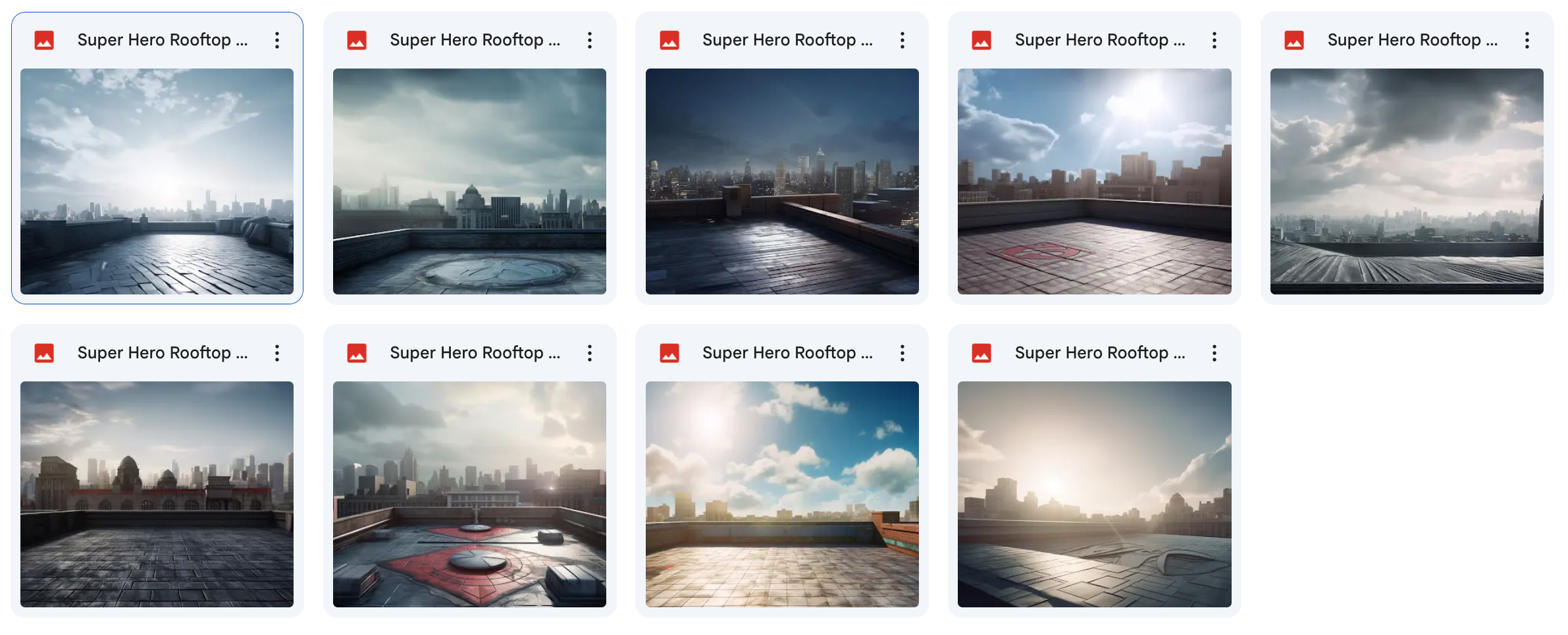 Super Hero Rooftops Background Bundle - Meg Bitton Productions