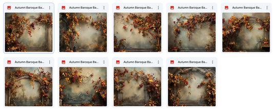 Autumn Baroque Background Bundle - Meg Bitton Productions